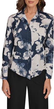 Donna Karan New York Floral Button-Up Shirt