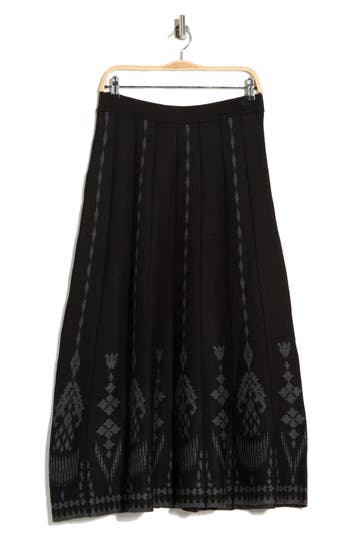 Max Studio A-line Midi Sweater Skirt