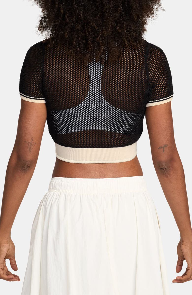 Nike Sportswear Chill Crop Top, Alternate, color, Black/ Chalk/ Chalk