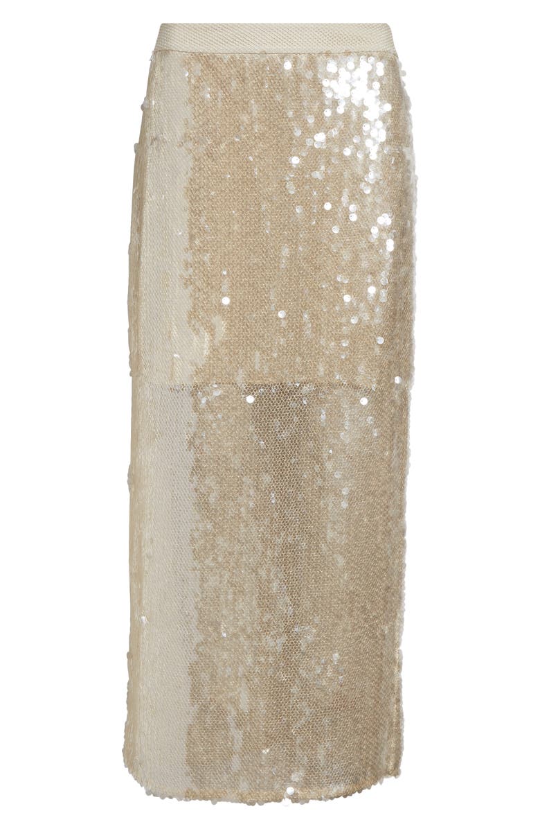 TWP Sylkie Sequin Semisheer Silk Skirt, Alternate, color,