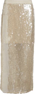 TWP Sylkie Sequin Semisheer Silk Skirt