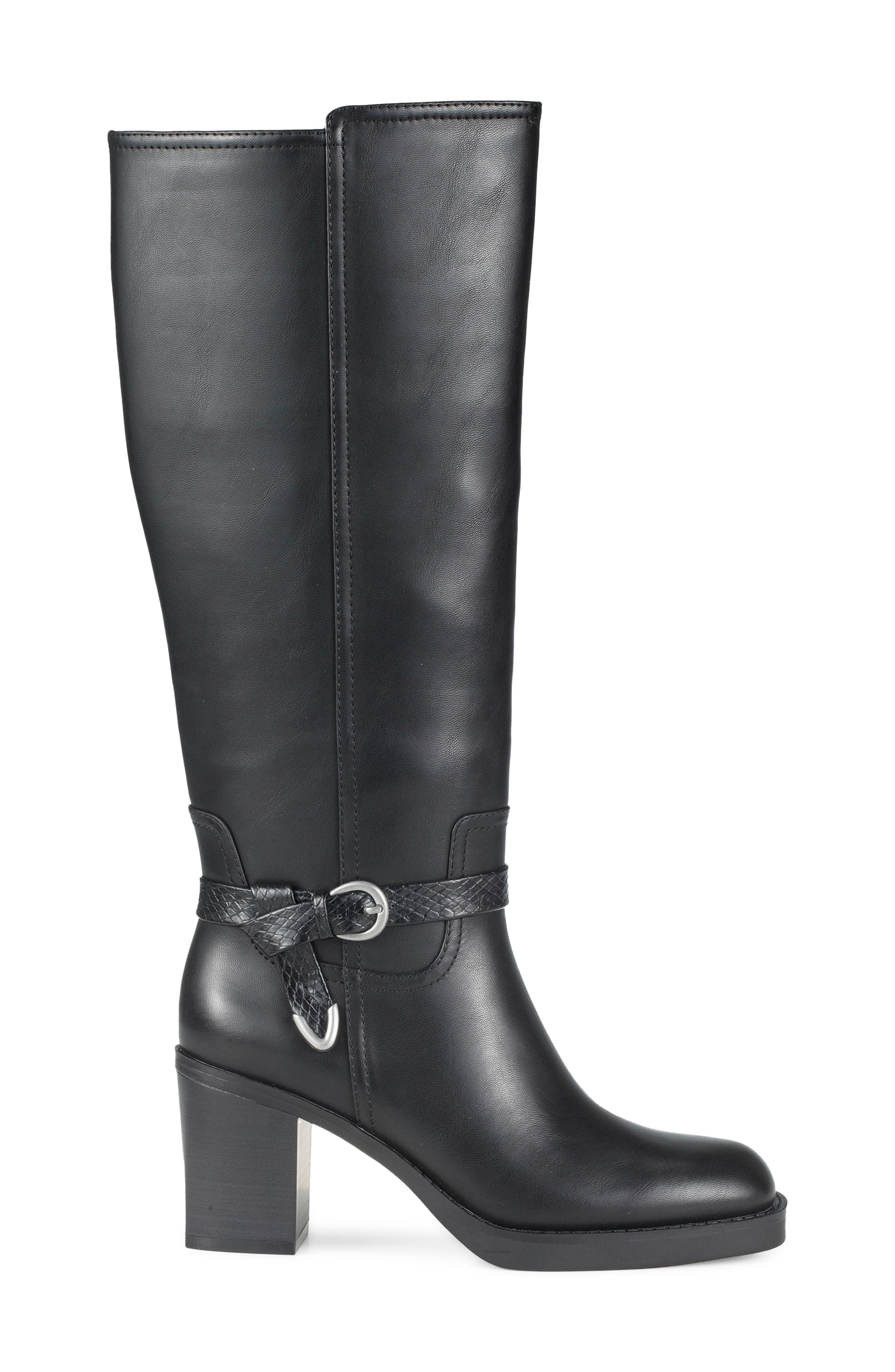 Glenette Tall Boot, Alternate, color, BLACK