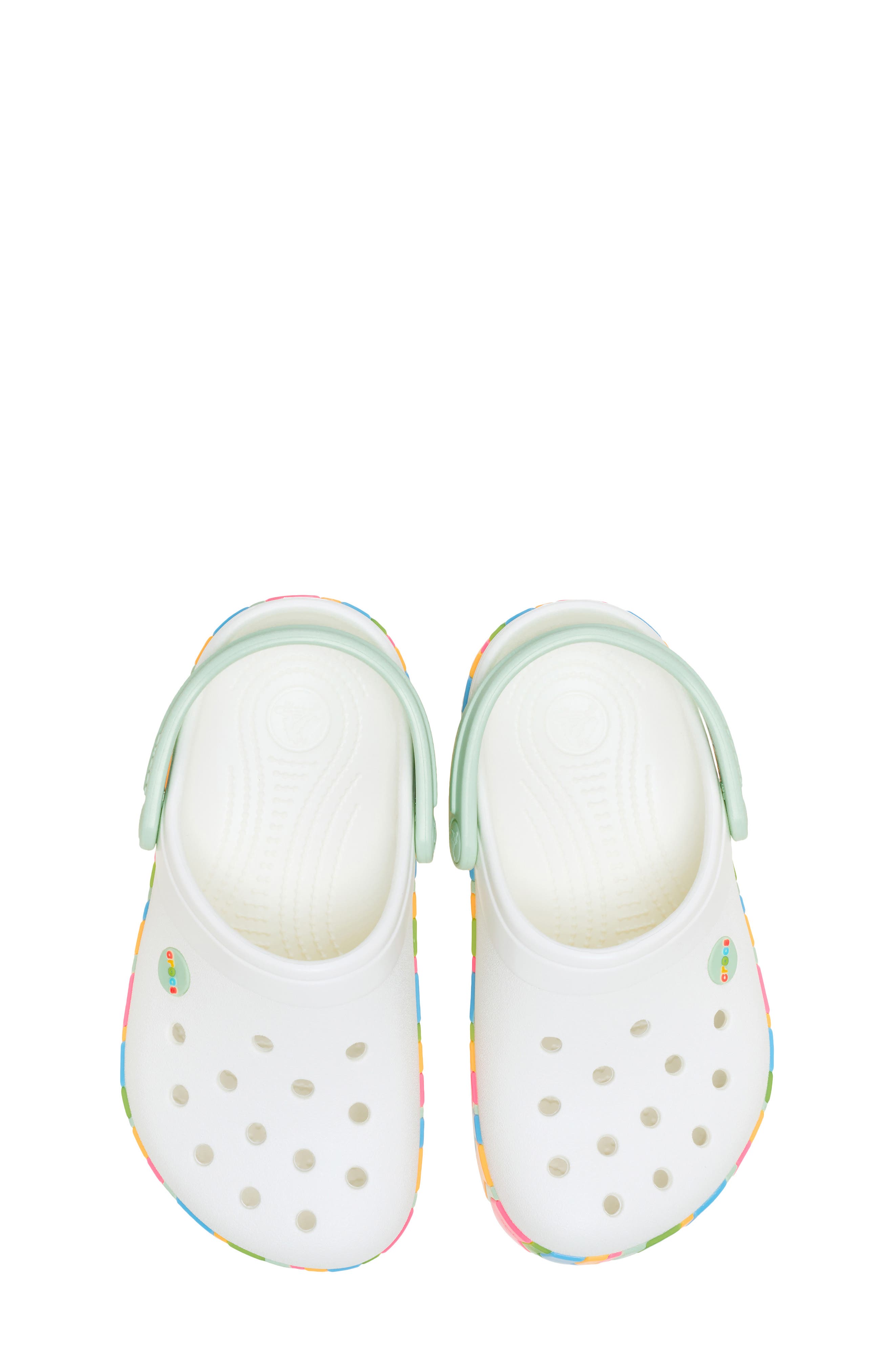CROCS Kids' Chevron Band Clog, Alternate, color, White/ Multi