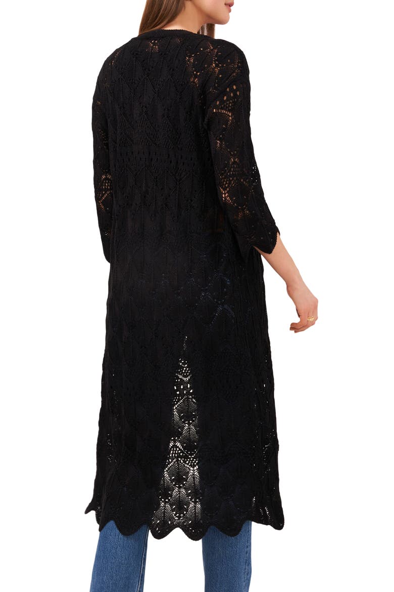 Open Stitch Duster, Alternate, color, RICH BLACK