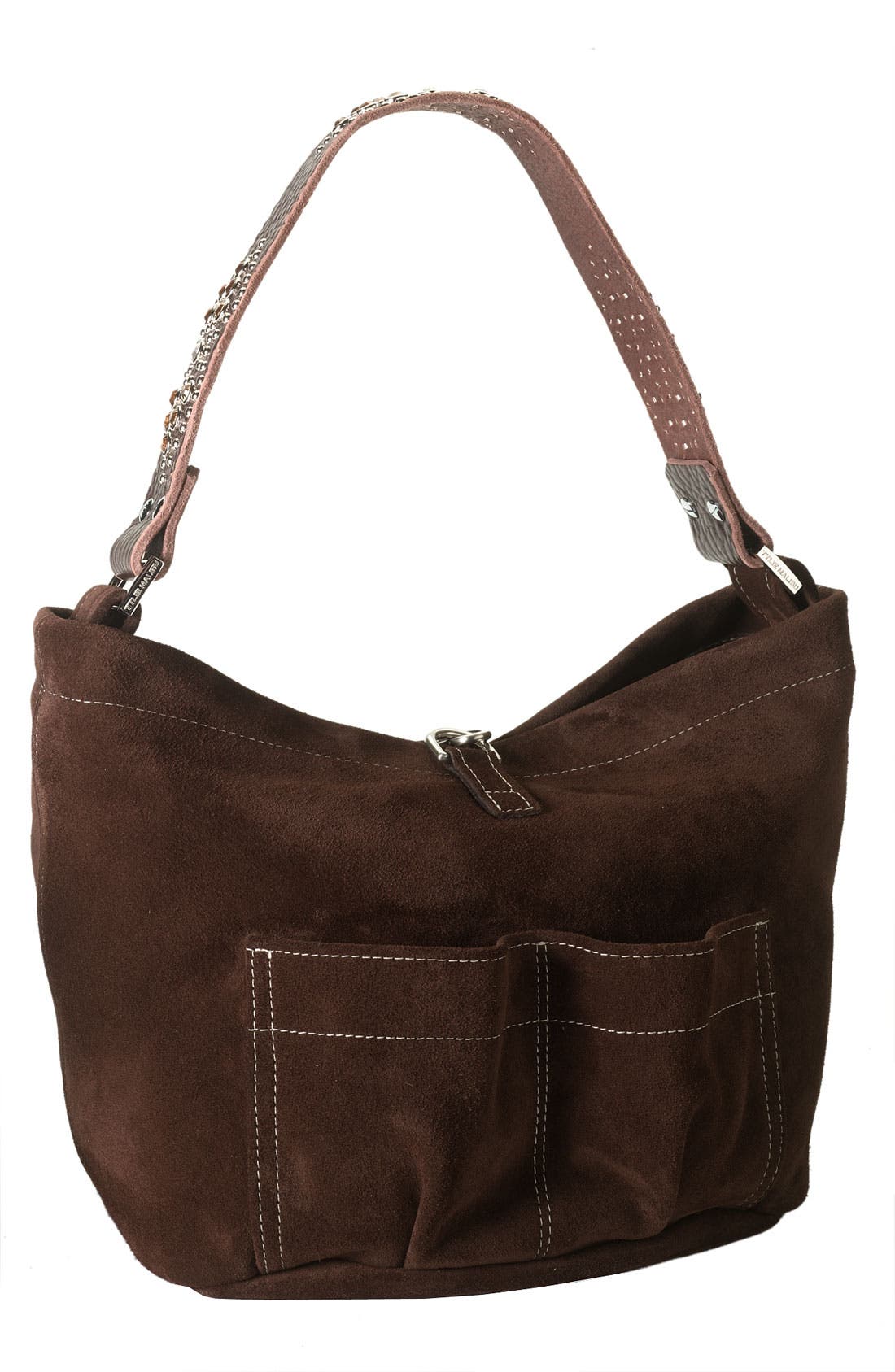 Tylie Malibu Utility Shoulder Bag with Embellished Strap, Main, color, 