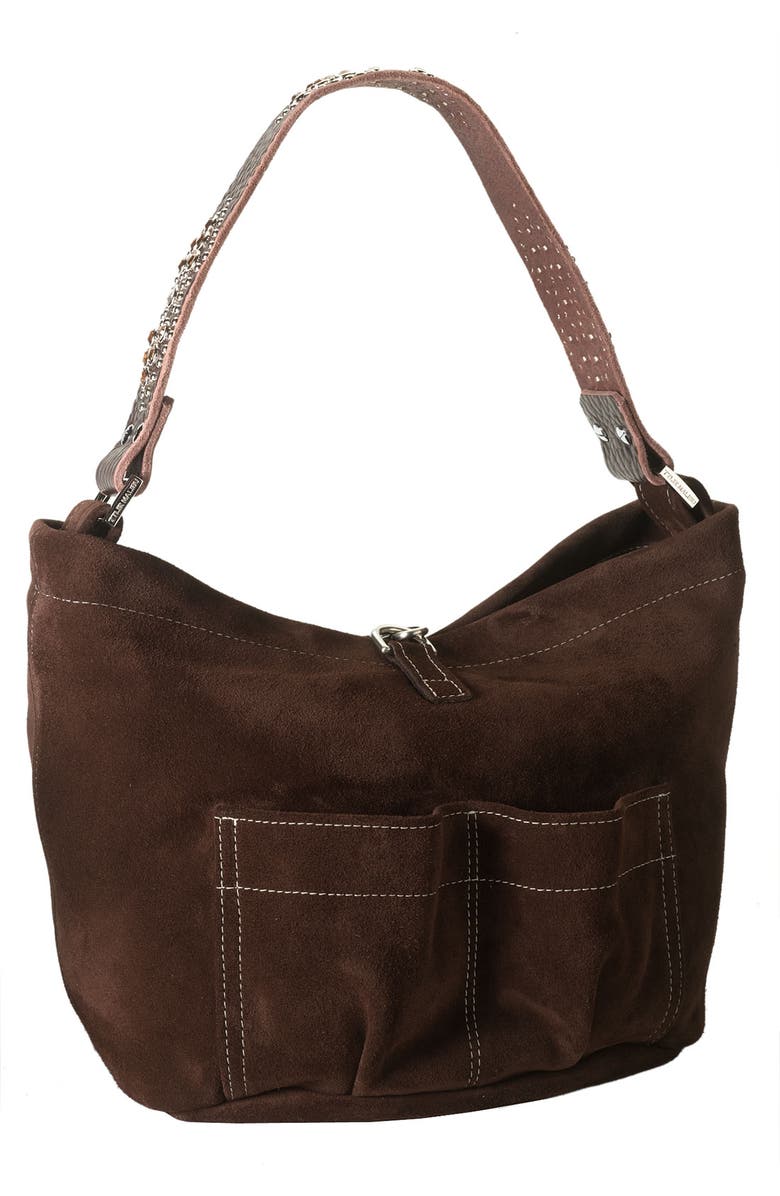 Tylie Malibu Utility Shoulder Bag with Embellished Strap, Main, color,