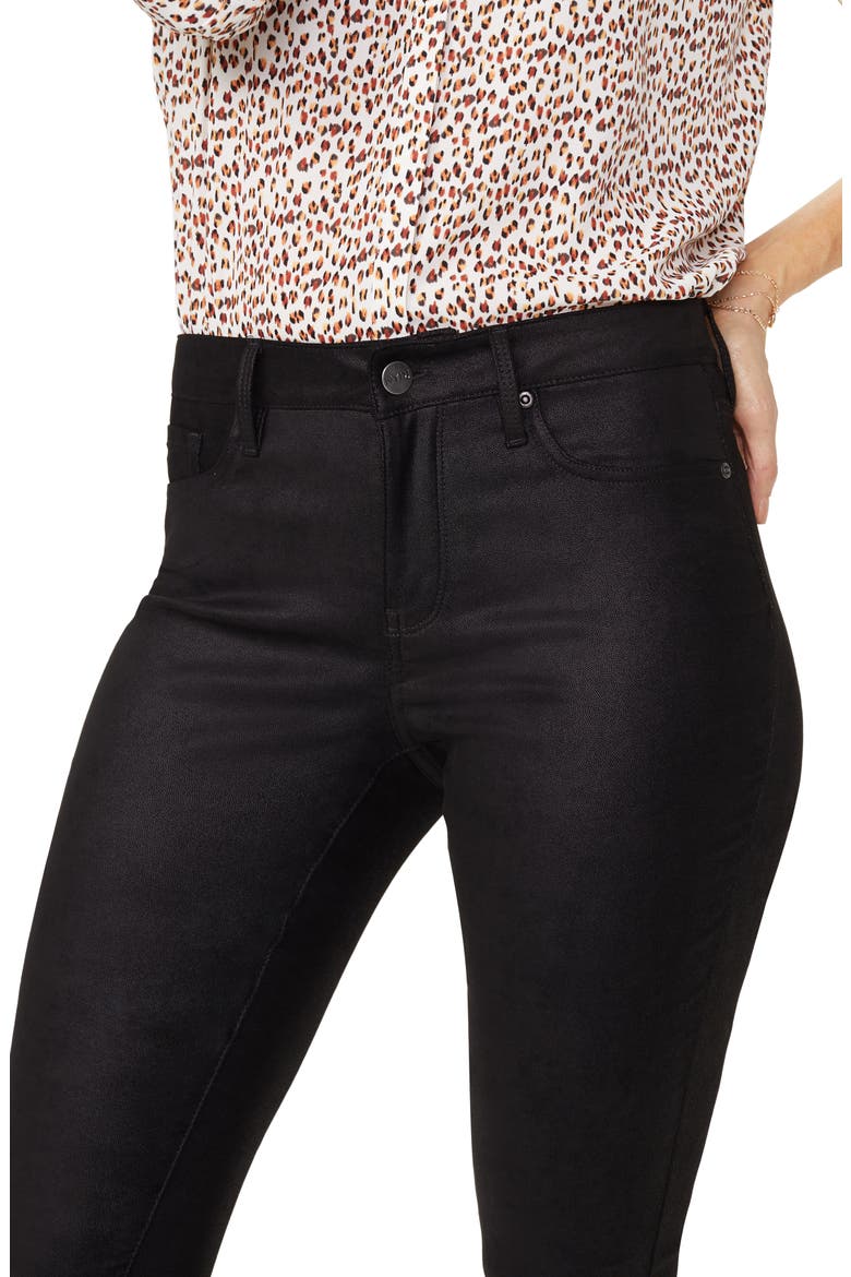Alina Faux Suede Skinny Pants, Alternate, color, BLACK