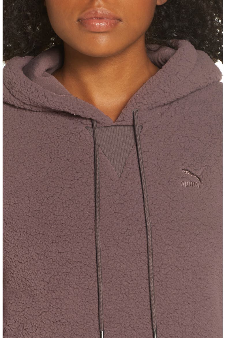 Downtown Fleece Hoodie, Alternate, color, PEPPERCORN