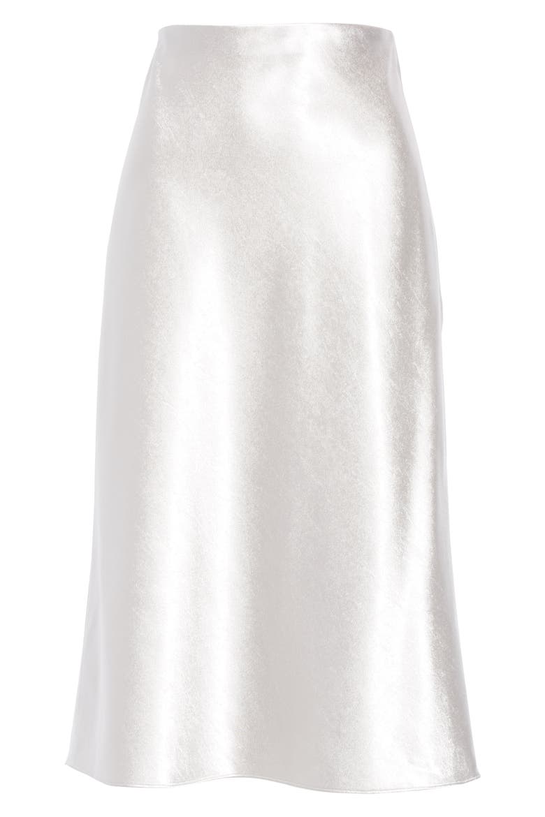 Satin Slip Skirt, Alternate, color, SILVER