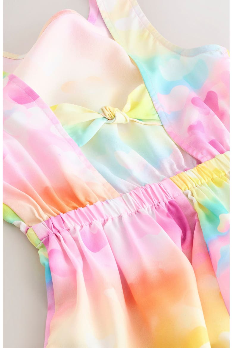 Kids' Colorful Heart Print Romper, Alternate, color, PINK MULTI