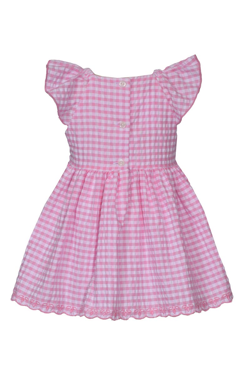 Iris & Ivy Embroidered Seersucker Dress & Bloomers, Alternate, color, 