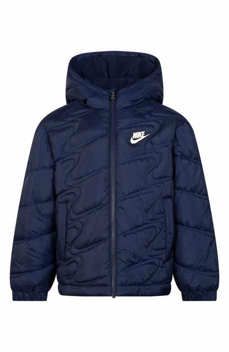 Nike Kids' Swoosh Quilted Hooded Puffer Jacket