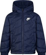 Nike Kids' Swoosh Quilted Hooded Puffer Jacket