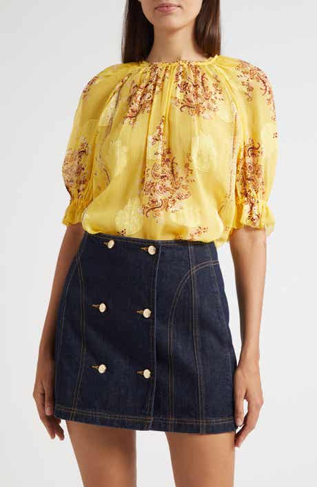 Ulla Johnson Pippa Floral Silk Blend Top