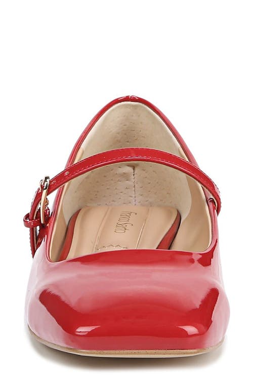 Franco Sarto Tinsley Square Toe Mary Jane Flat In Red