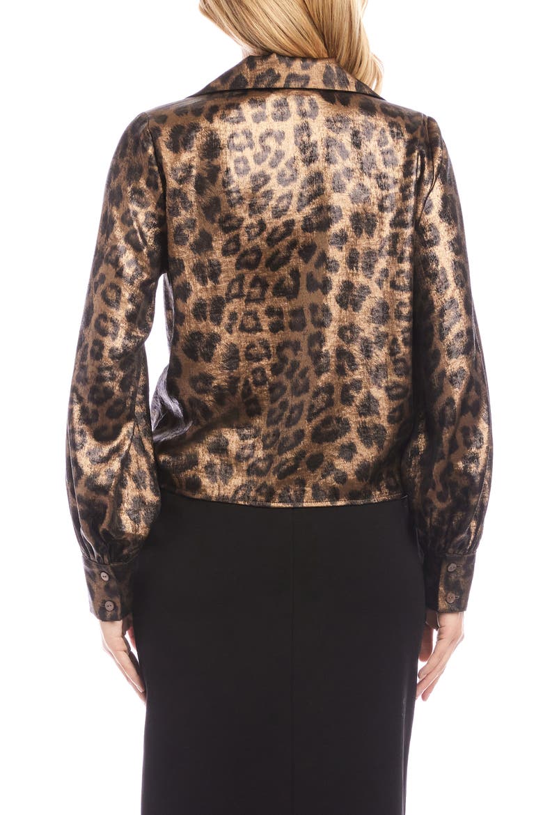 Tie Front Top, Alternate, color, LEOPARD