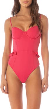 Maaji Bree Ruffle Reversible One-Piece Swimsuit
