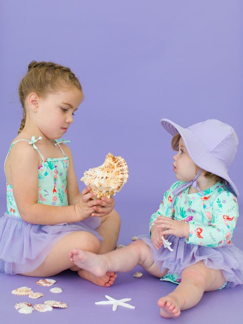 Rufflebutts Toddler Girls Upf50+ Tulle Skirted One Piece In Mermaid Princess