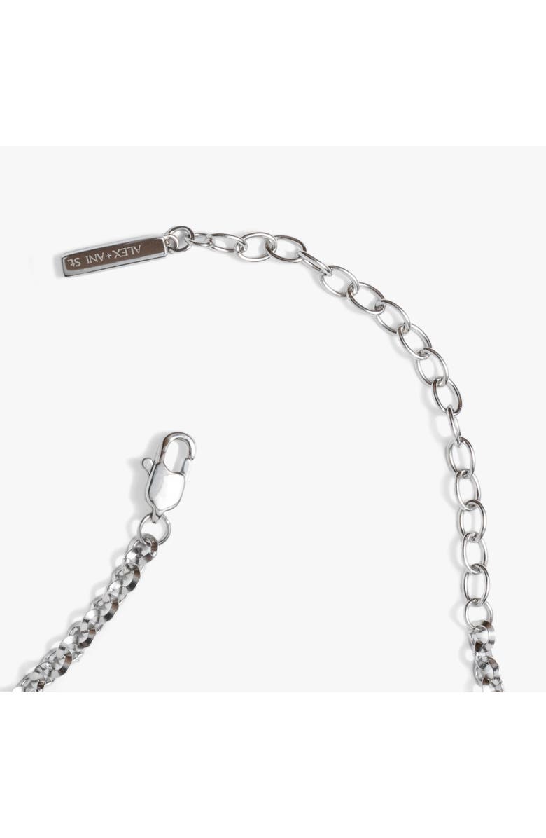 Alex and Ani Faceted Rolo Layering Necklace, Alternate, color, Silver