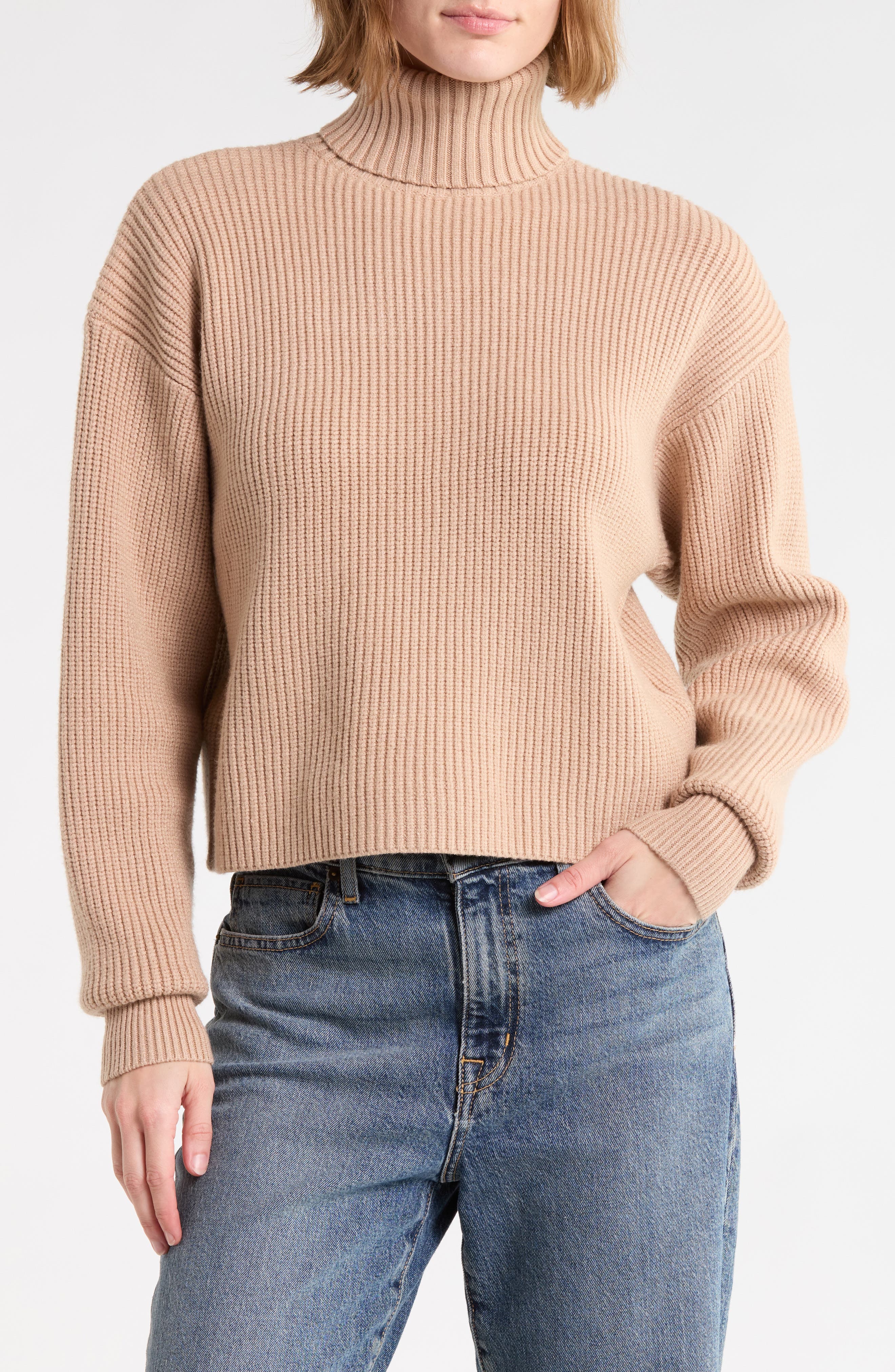 Cozy Rib Turtleneck Sweater