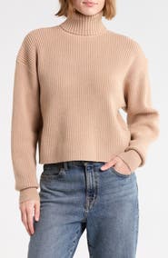 Good American Cozy Rib Turtleneck Sweater