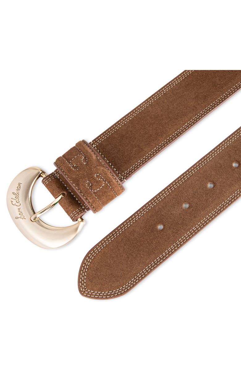 Sam Edelman Organic Buckle Leather Belt, Alternate, color, Tan