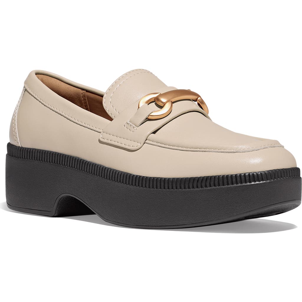 Fitflop F-luma Chunky Snaffle Bit Platform Loafer In Neutral