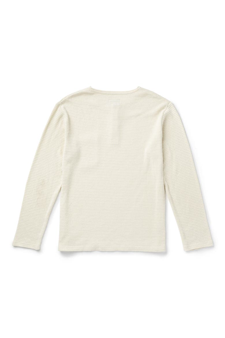 Sawpit Long Sleeve Cotton Thermal Henley, Alternate, color, VINTAGE WHITE