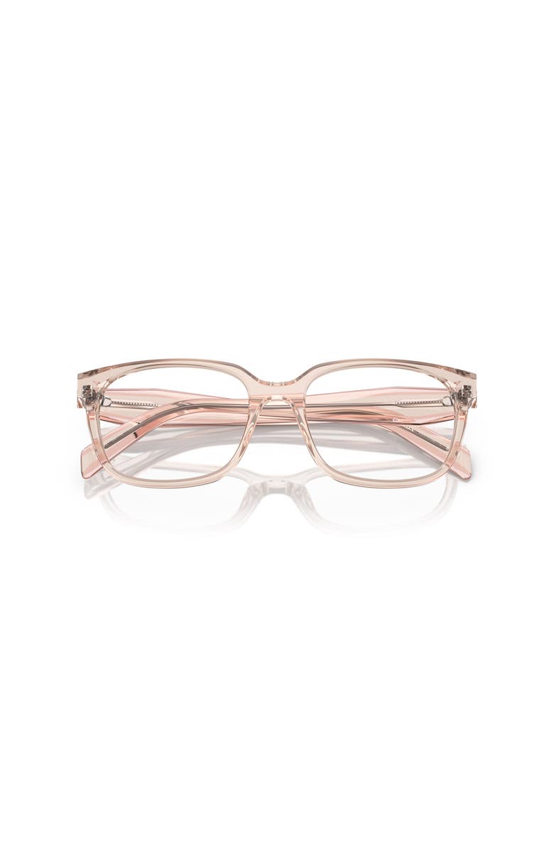 Prada 54mm Rectangle optical glasses, Alternate, color, Pink