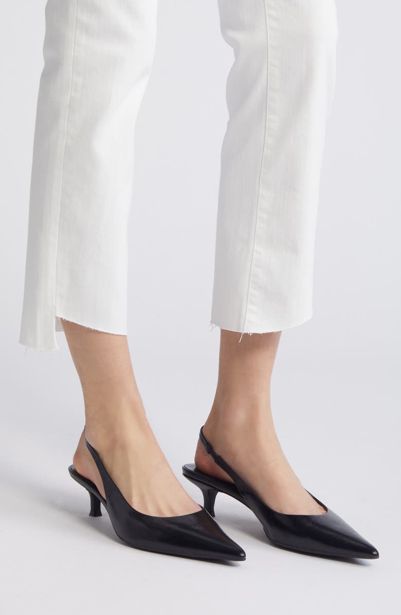 FRAME Le High Straight Cascade Raw Hem Jeans, Alternate, color, Au Natural Clean