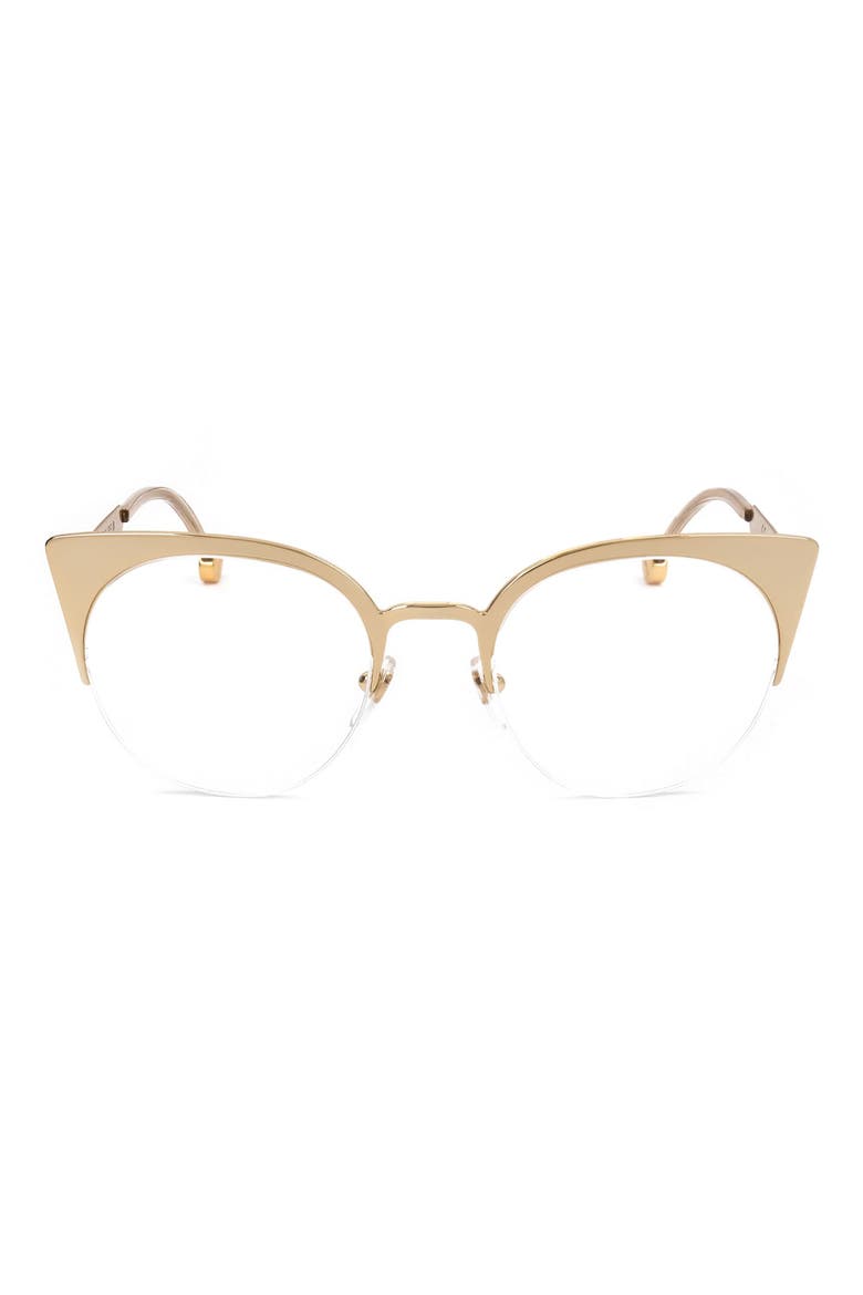 52mm Cat Eye Sunglasses, Main, color, GOLD
