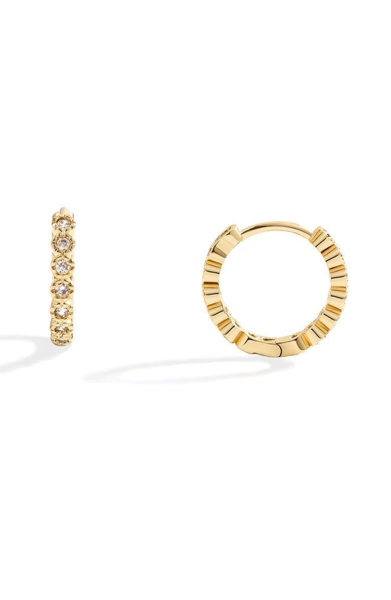 Mint 
Lily Shimmer Huggie Hoop Earrings, Alternate, color, Silver