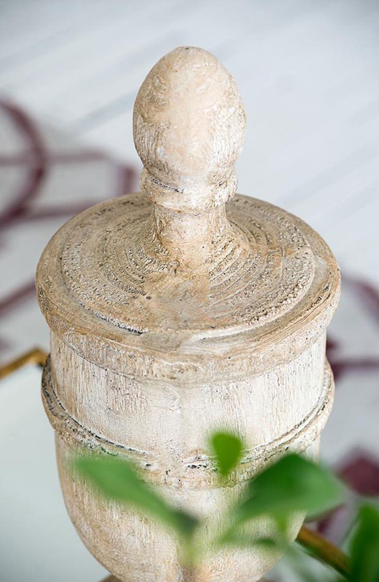 A & B Home Chester Finial Decorate Tabletop Accent Decor, Alternate, color, Cream