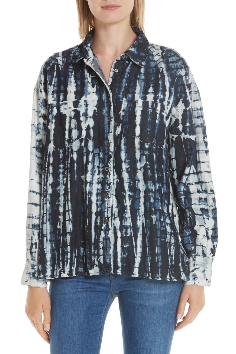 Drew Tie Dye Oversize Shirt, Main, color, ARLO