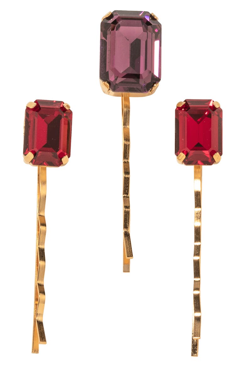 Jenna Assorted 3-Pack Bobby Pin Set, Main, color, AMETHYST