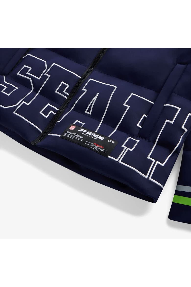Unisex  College Navy Seattle Seahawks Team Puffer Jacket, Alternate, color, College Navy