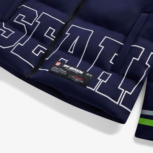 Off Season Unisex College Navy Seattle Seahawks Team Puffer Jacket In Blue