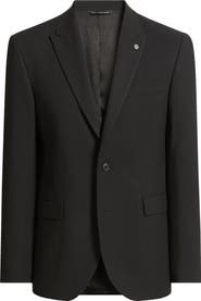 AllSaints Rawdon Slim Fit Peak Lapel Textured Wool
Viscose Blend Sport Coat
