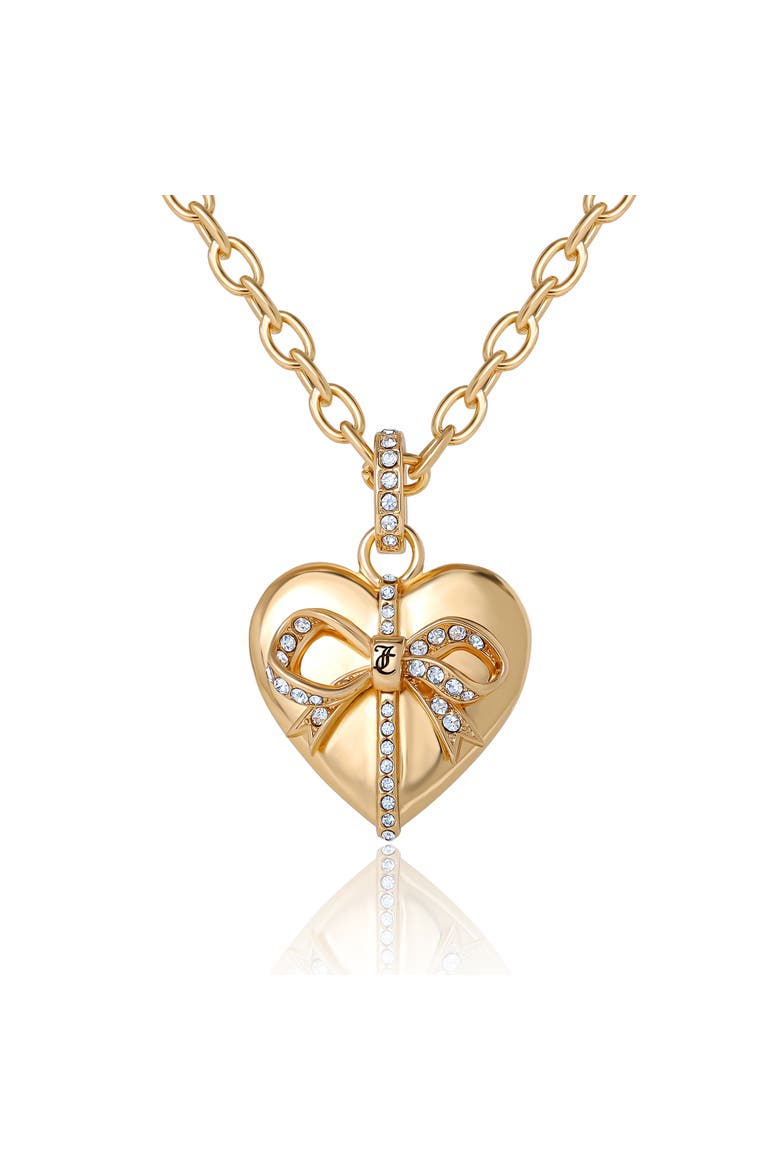 Gold-Tone Heart Charm Necklace - 18 +2", Main, color, Gold Tone
