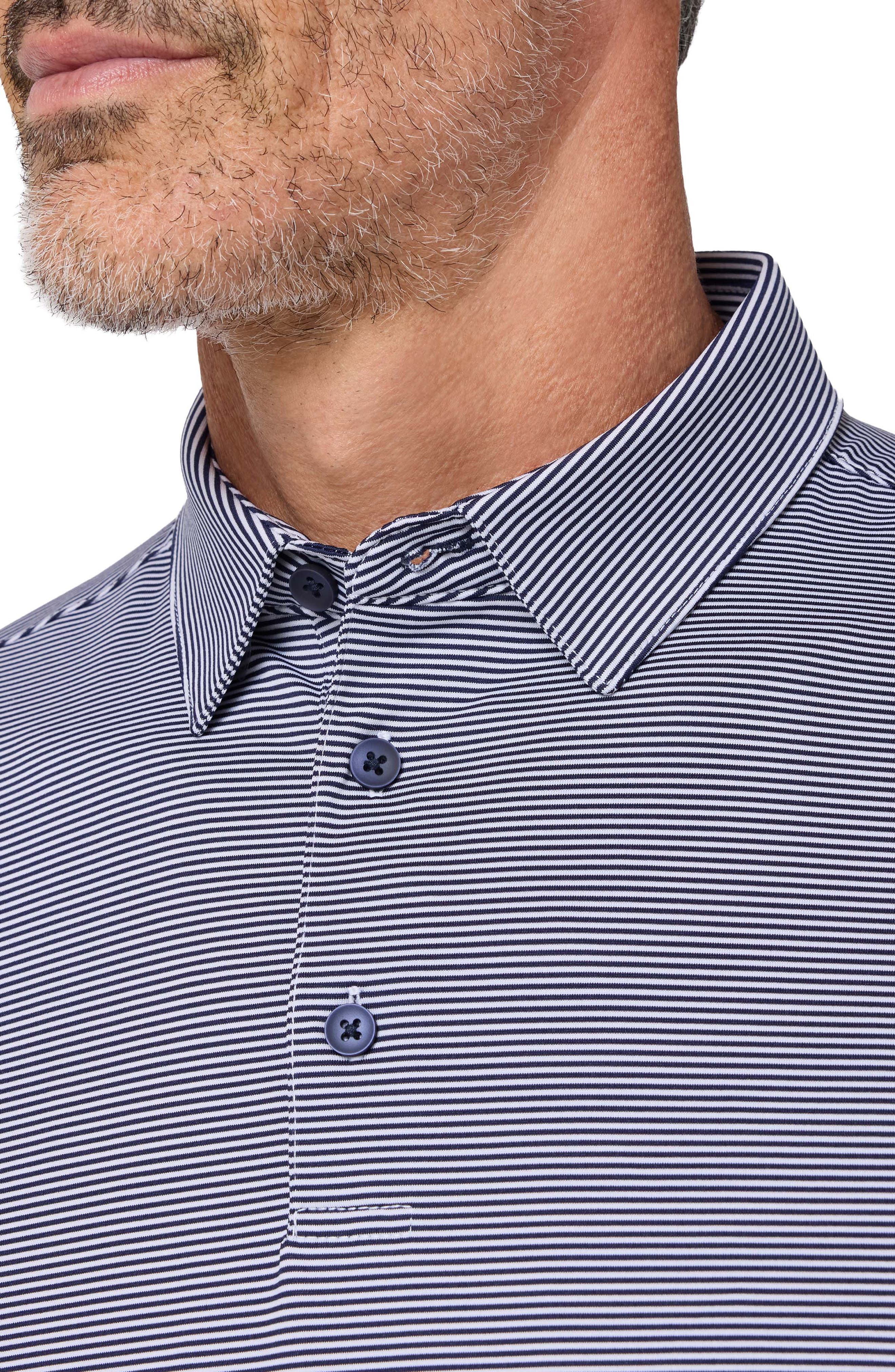 Versa Trim Fit Stripe Performance Golf Polo - image 2