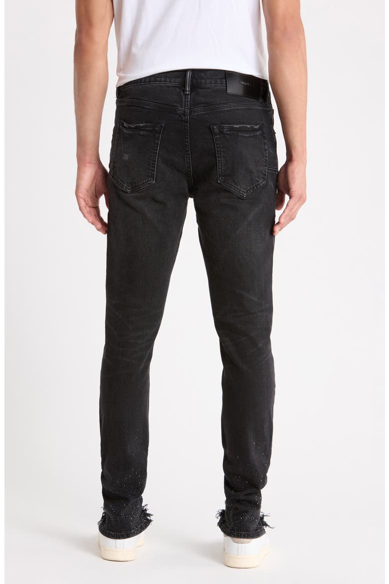 High Contrast Bling Skinny Jeans, Alternate, color, BLACK