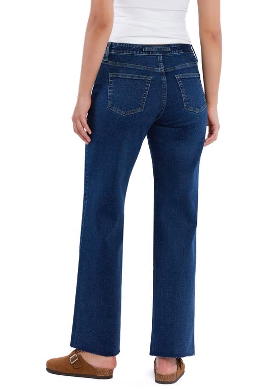 Hint Of Blu Flat Front Wide Leg Jeans In Unity Blue
