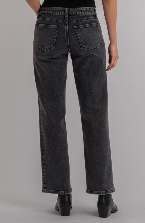 Kut From The Kloth Selena Low Rise Baggy Straight Leg Jeans In Black