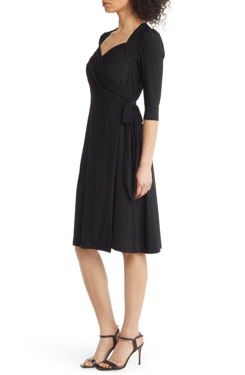 Kiyonna Sweetheart Wrap Midi Dress, Alternate, color, 