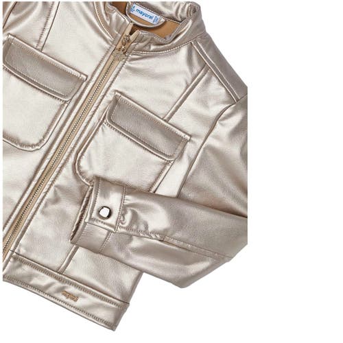 Mayoral Zip-pocket Jacket In Silver