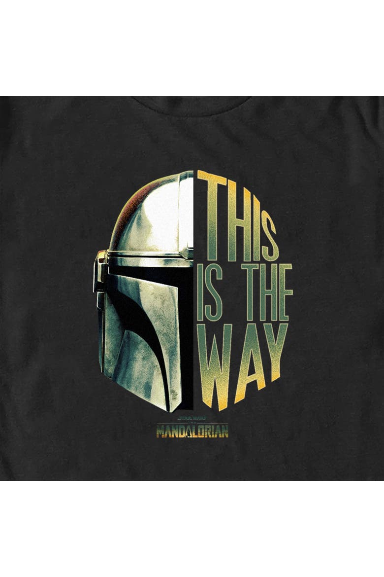 Men's Star Wars The Mandalorian Quote Faces  Graphic T-Shirt, Alternate, color, Black