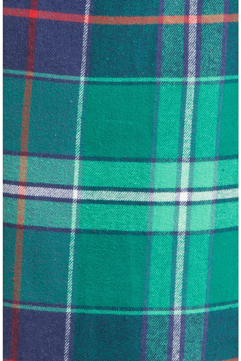Matching Family Moments Cotton Flannel Nightshirt, Alternate, color, GREEN EVERGREEN JOLLY PLAID