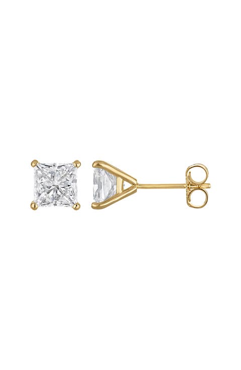 14K Gold Lab Grown Diamond Stud Earrings