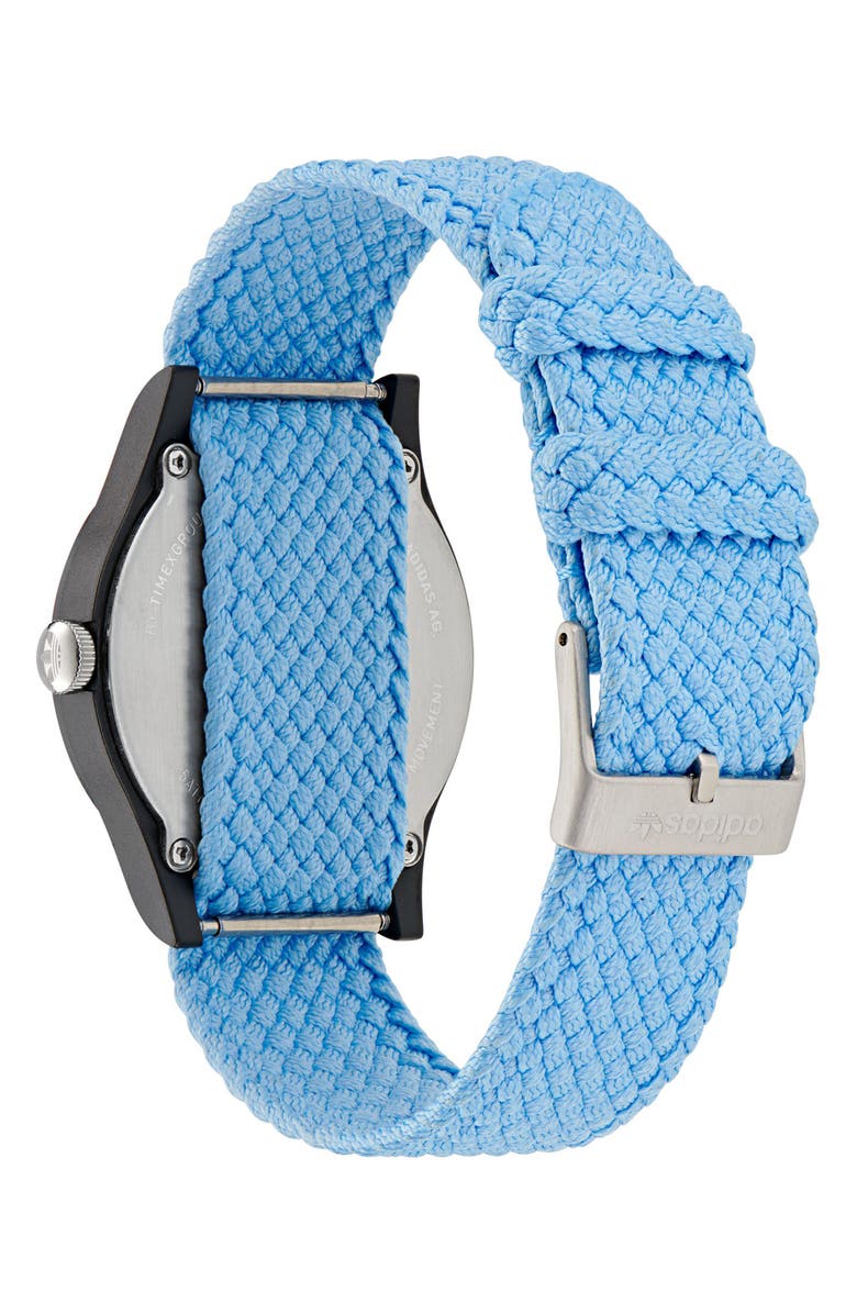adidas AO Style Blue Basketball Dial Webbing Strap Watch, 39mm, Alternate, color, Blue
