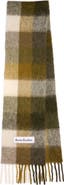 Acne Studios Vally Plaid Alpaca, Wool & Mohair Blend Scarf